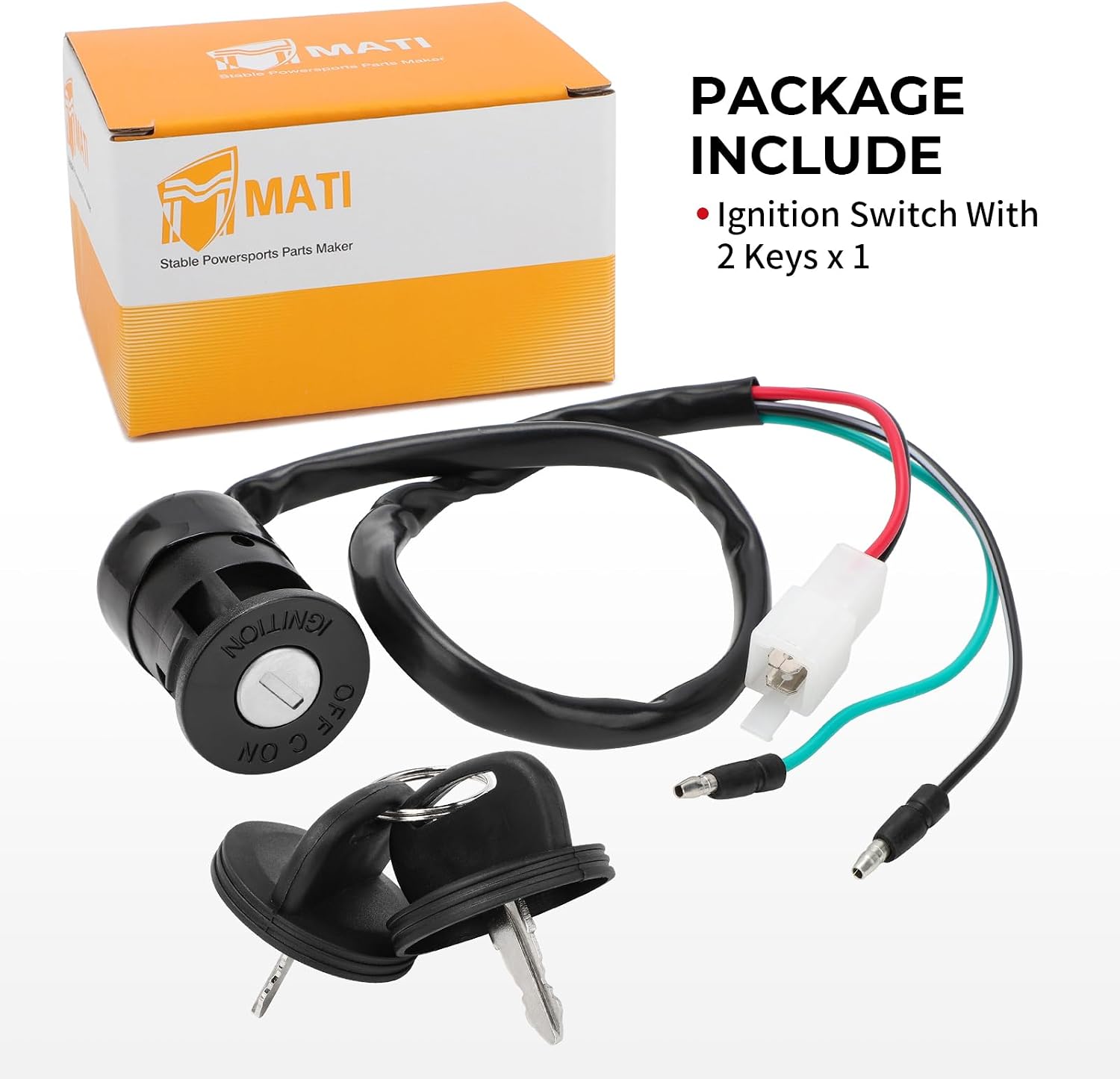 M MATI Ignition Key Switch for Honda ATC250ES Big Red 250 1985 1986 1987