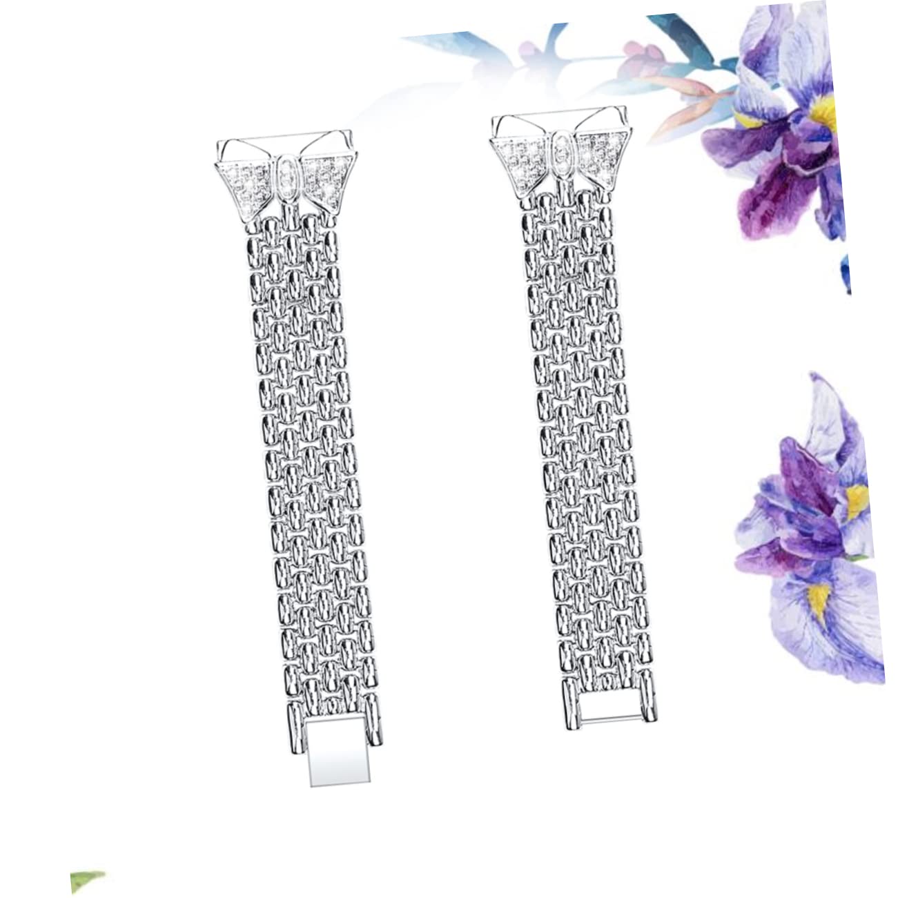 Gadpiparty Armband Aus Edelstahl Smart-uhrenarmband Mit Strass Armband Für Uhr Ersatzarmband Gurt B5 Stahlband Diamant