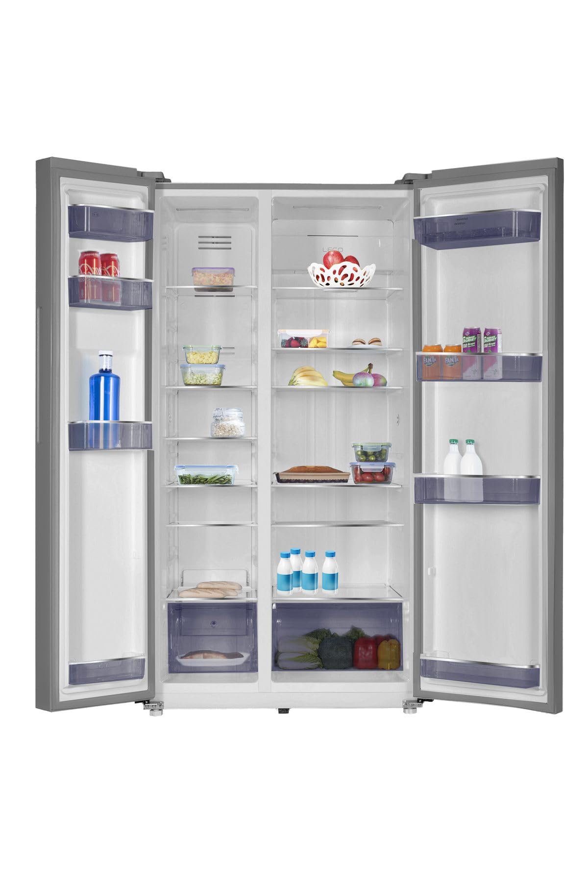 FRIGORIFICO COMBI AMERICANO AMCB-719BGA CRYSTAL INFINITON (A++ INVERTER, NEGRO, Alto 177cm, NO FROST TOTAL, 562 Litros, FreshZone, Display LED)