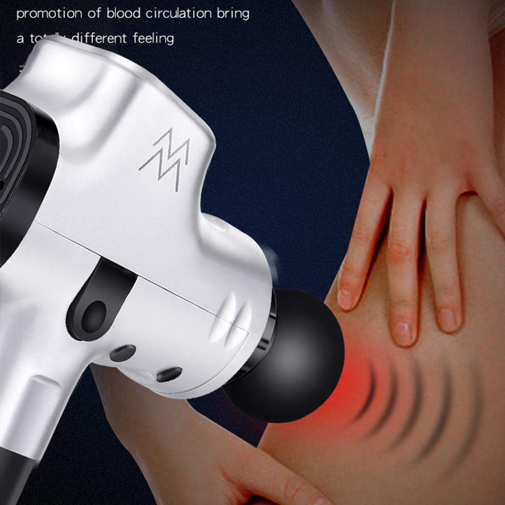 Pistola a fascia Stimolatore muscolare ricaricabile senza fili Dispositivo massaggiatore per tessuti profondi Rilassamento del corpo Dimagrante Modellante Sollievo dal dolore-Sliver-EU1