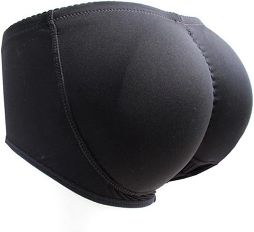 Hengfey Silicone Padded Hip Pants Underwear Shapewear for Women Black M