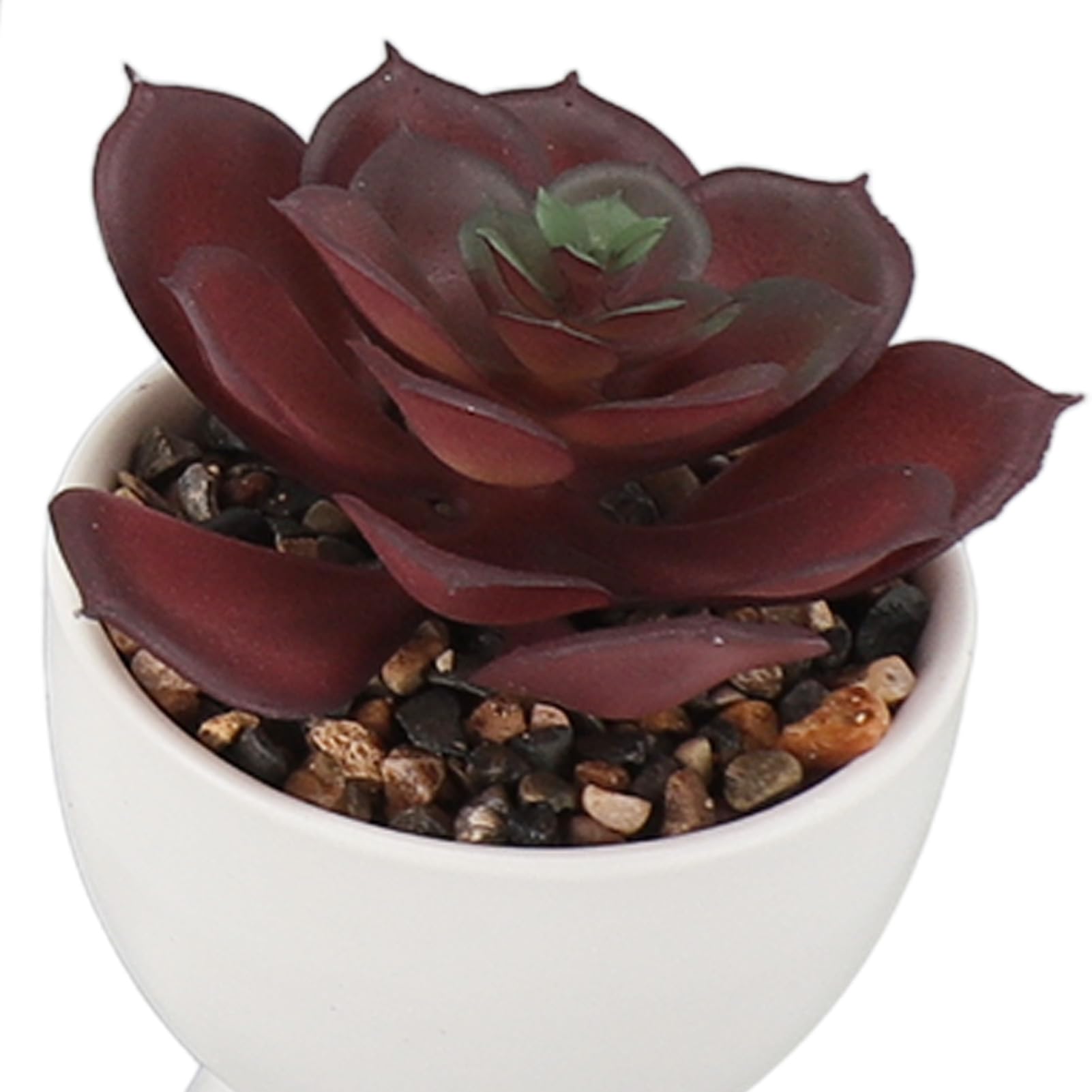 TOPINCN Set di 4 Piante Succulente Artificiali, Vasi Succulenti Finti in Ceramica con Disegni a Forma Umana per la Decorazione della Mensola del Soggiorno Dell'ufficio