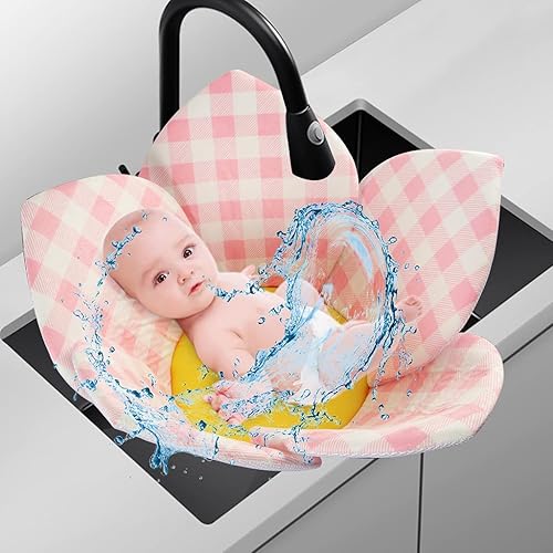 SZCQ Cojín de baño para bebé, inserto de seguridad para fregadero de bañera, pétalo de baño, bañera recién nacida, Lotus floral, soporte para