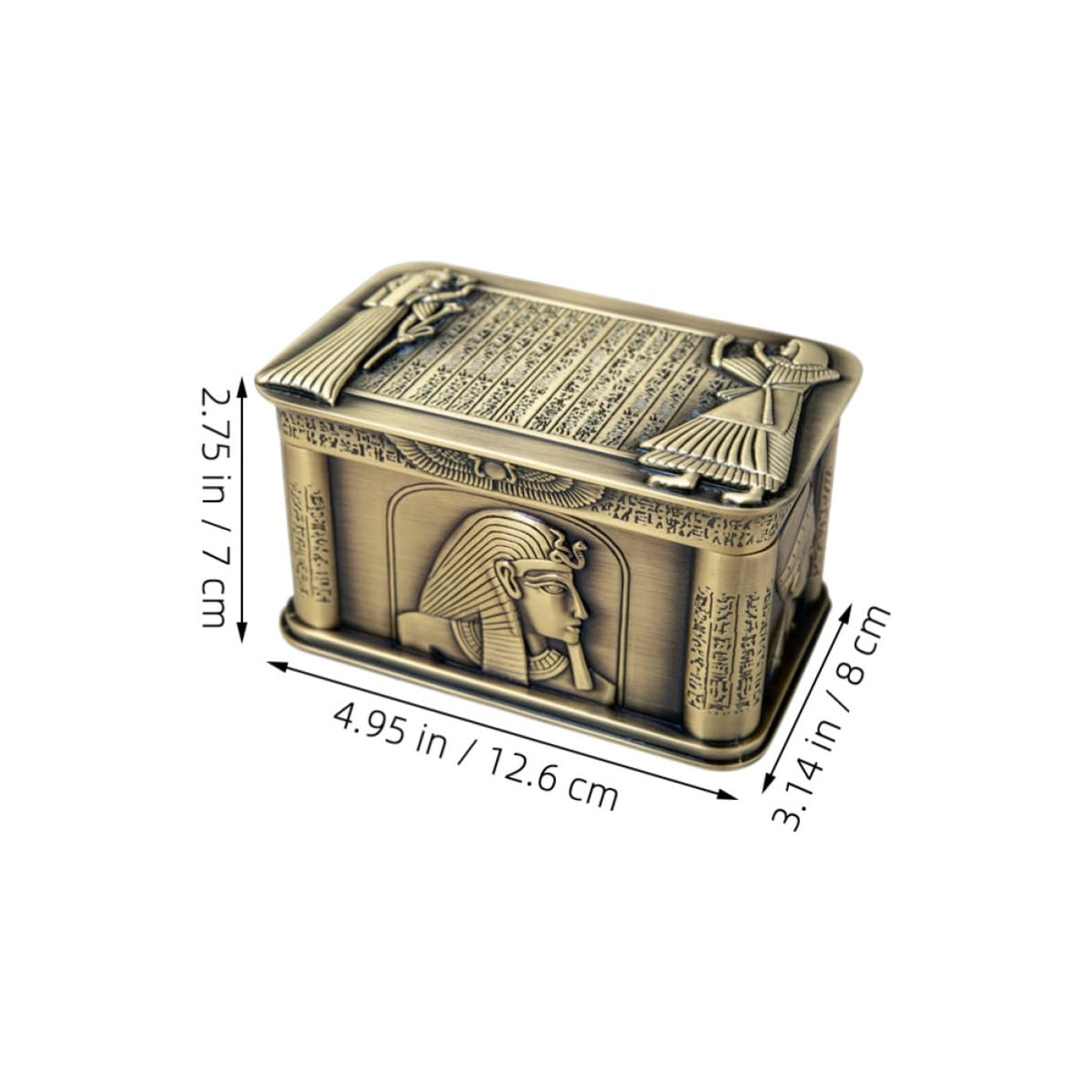 Joyero Retro de Aleación de Zinc Dorado para Tocador, Decorativo