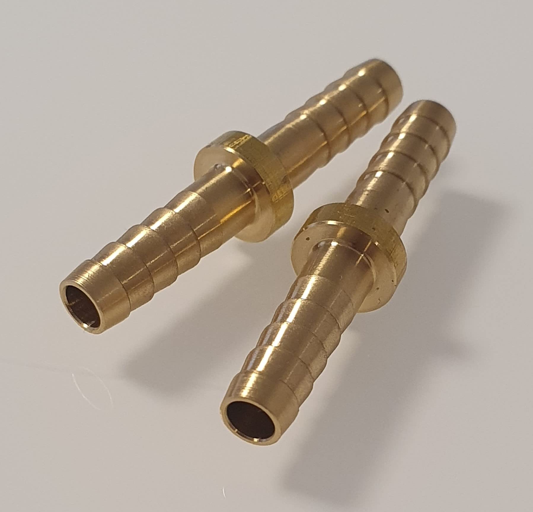 2er Set Messing Schlauchanschluss: Vielseitige Schlauchverbinder und Adapter in verschiedenen Größen, inklusive Reduzierungstücke für Garten und Sanitär (6mm/6mm)