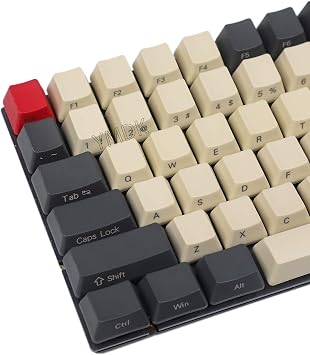 YMDK 125 Keys ANSI ISO Keyset OEM Profile Thick PBT Keycap Set Suitable for Cherry MX Mechanical Keyboard YMD96 RS96 YMD75 KBD75 Standard 104 TKL 61 Keyboard Only Keycap Carbon 125 Side Print