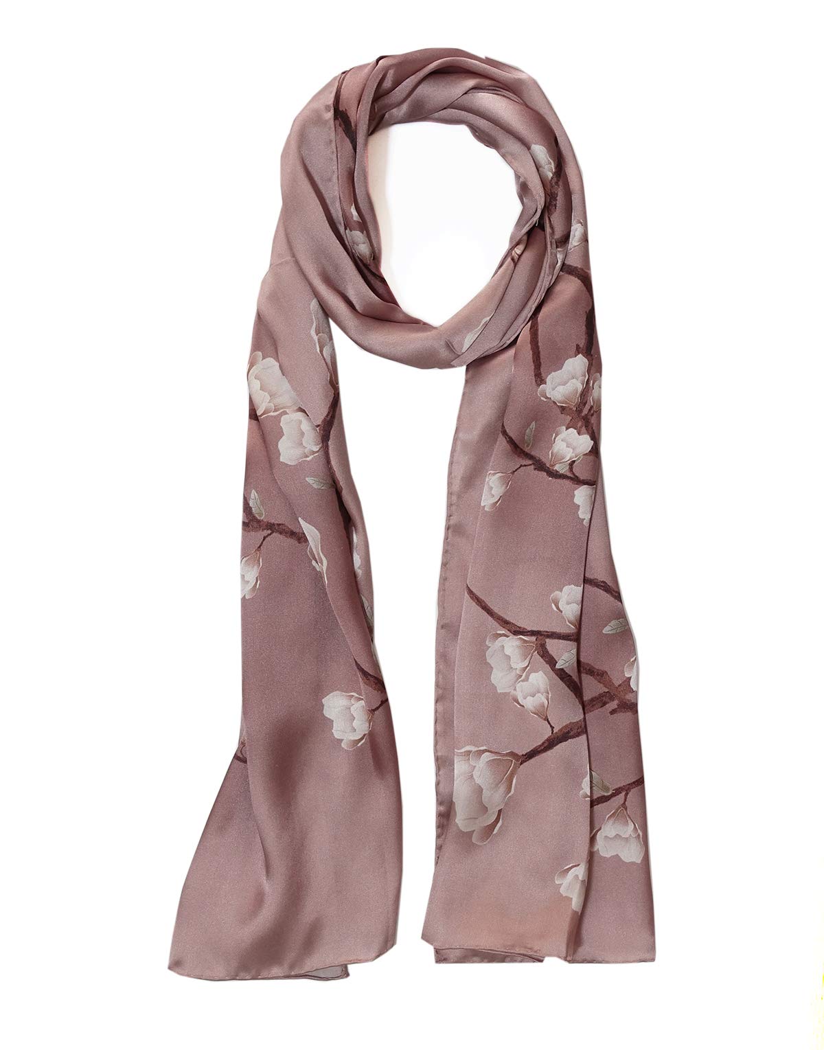 Sciarpa da donna in 100% seta, leggera, in raso, 150 x 50 cm Color018 90