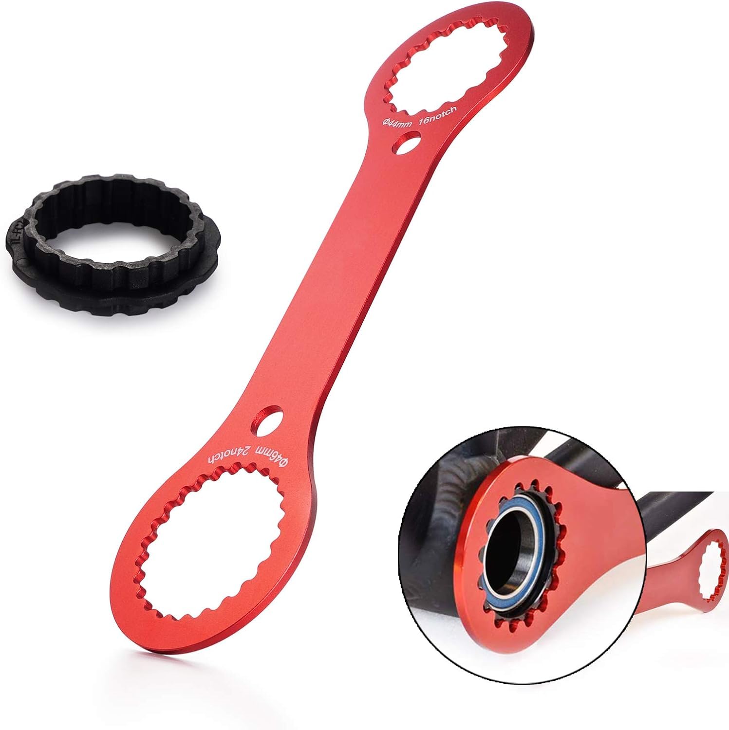 Voarge Centerlock Chiave regolabile, Chiave per movimento centrale MTB Repair BB Tool Multifunzionale, strumento di smontaggio movimento centrale della bicicletta per DUB/TL-FC32 25 24 per riparazione