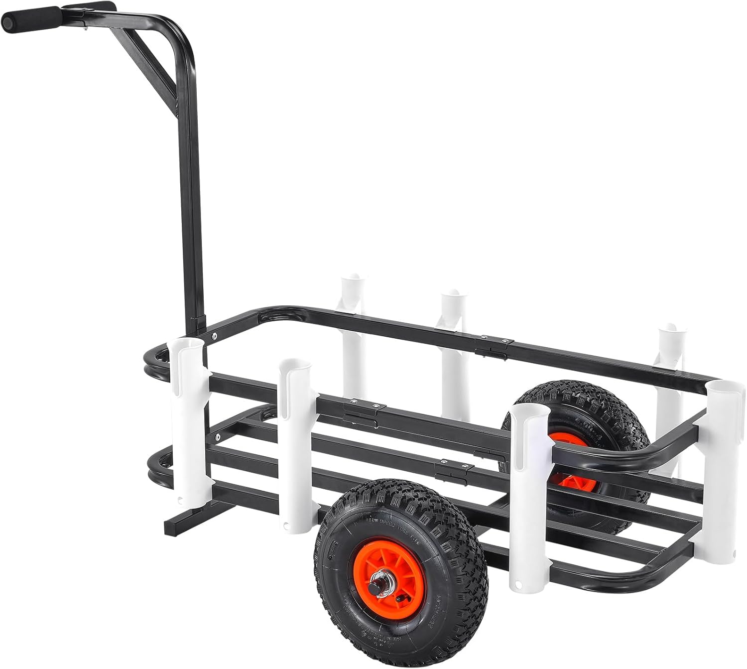 VEVOR 5.5 Cu.Ft. Beach Fishing Cart 300 Lbs. Heavy-Duty Steel Foldable Fish Cart Garden Cart With 4 X 11 In. Rubber Tires - Foto 3