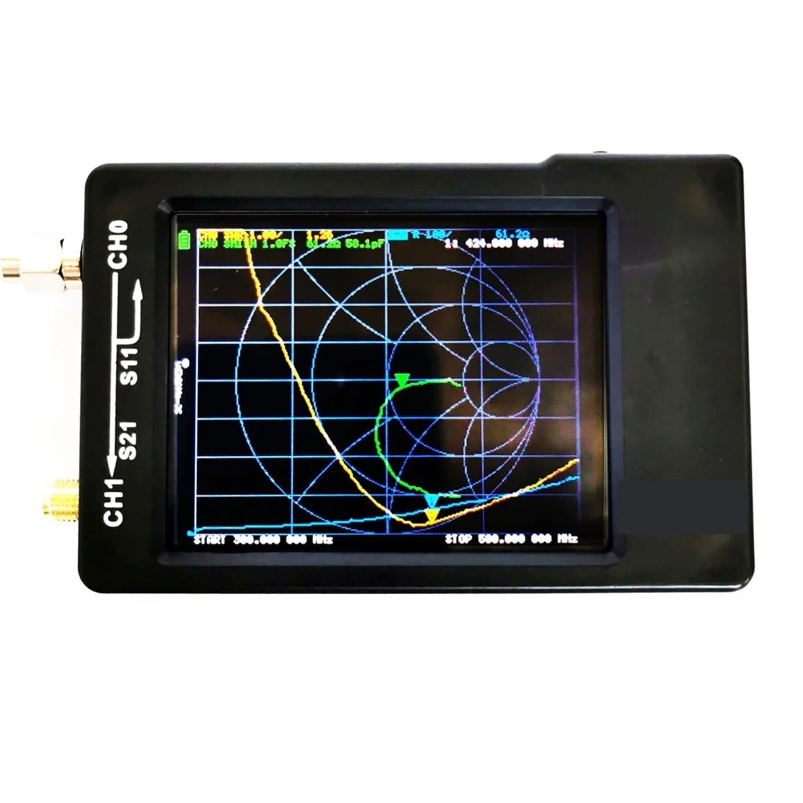 Analizador de Redes Vectorial, Analizador de red vectorial VNA-H HF VHF UHF UV de 4" con pantalla LCD de 1,5 GHz y antena, con ranura for tarjeta SD y analizador de espectro.