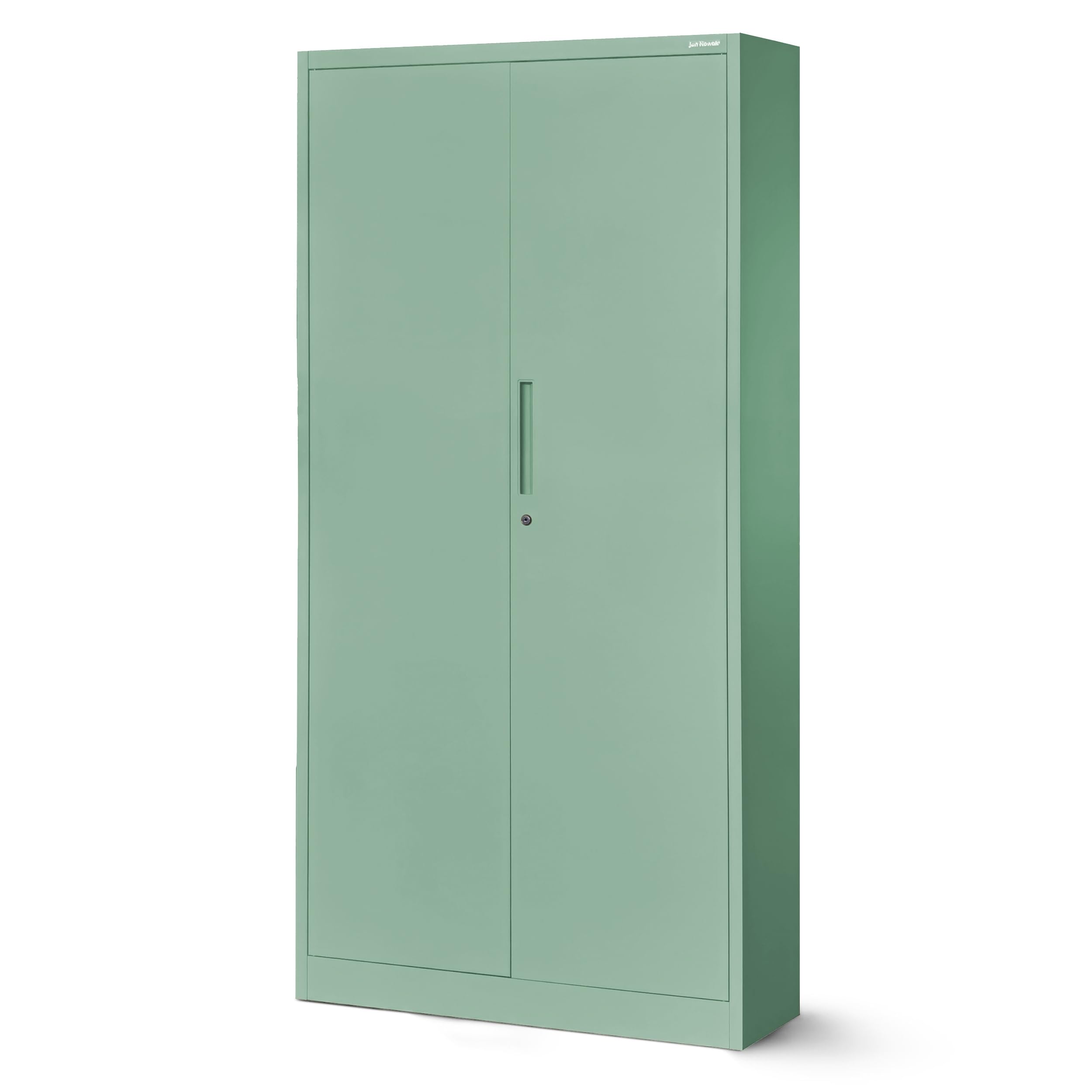 Jan Nowak Aktenschrank C001 Büroschrank Metallschrank Stahlschrank Aufbewahrungsschrank Pulverbeschichtet 4 Verstellbare Fachböden Abschließbar 185 cm x 90 cm x 40 cm (Pastellgrün)