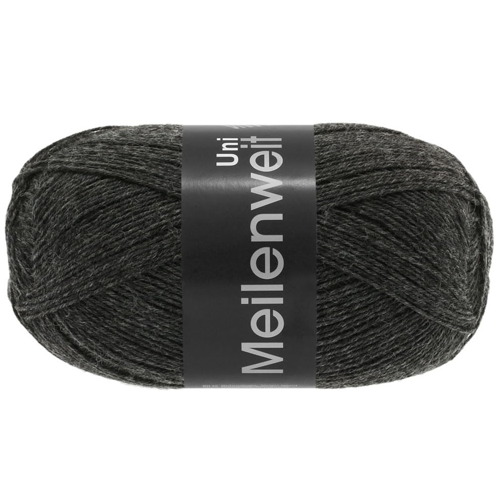 LANA GROSSA Meilenweit 100 | Sockenklassiker, uni und bedruckt, waschmaschienenfest | Handstrickgarn aus 80% Schurwolle & 20% Polyamid | 100g Wolle zum Stricken & Häkeln | 420m Garn FB1105