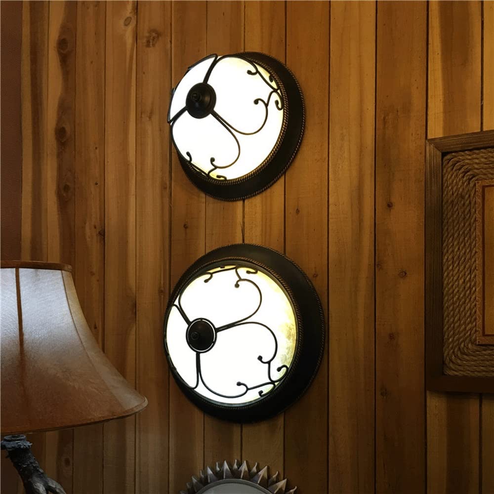 Amerykańska rustykalna lampa sufitowa okrągła do montażu podtynkowego w pobliżu lampy sufitowej Nowoczesne oświetlenie sufitowe do salonu w sypialni(3-Lights)