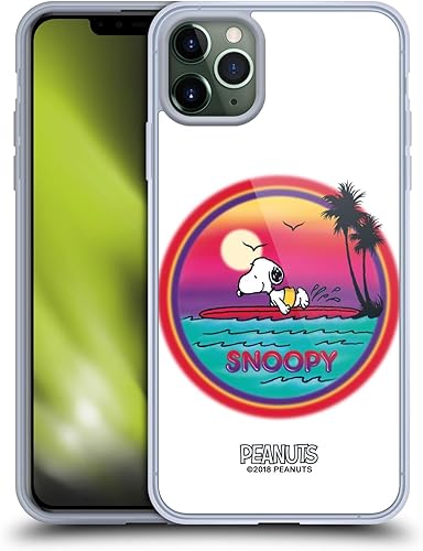 Vista 122 de Head Case Designs Funda de gel suave con licencia oficial de Peanuts I Love Pattern Snoopy Boardwalk Airbrush compatible con Apple iPhone 15