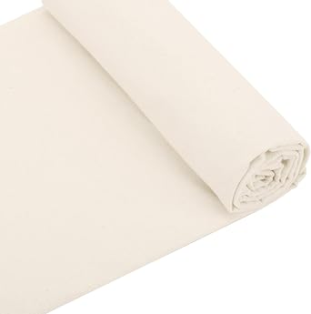 61" X 36"1 Yard Cotton Canvas Fabric, Natural Cotton Duck Canvas Fabric for Painting, Sewing, Bags Making, Arts & Crafts 7oz