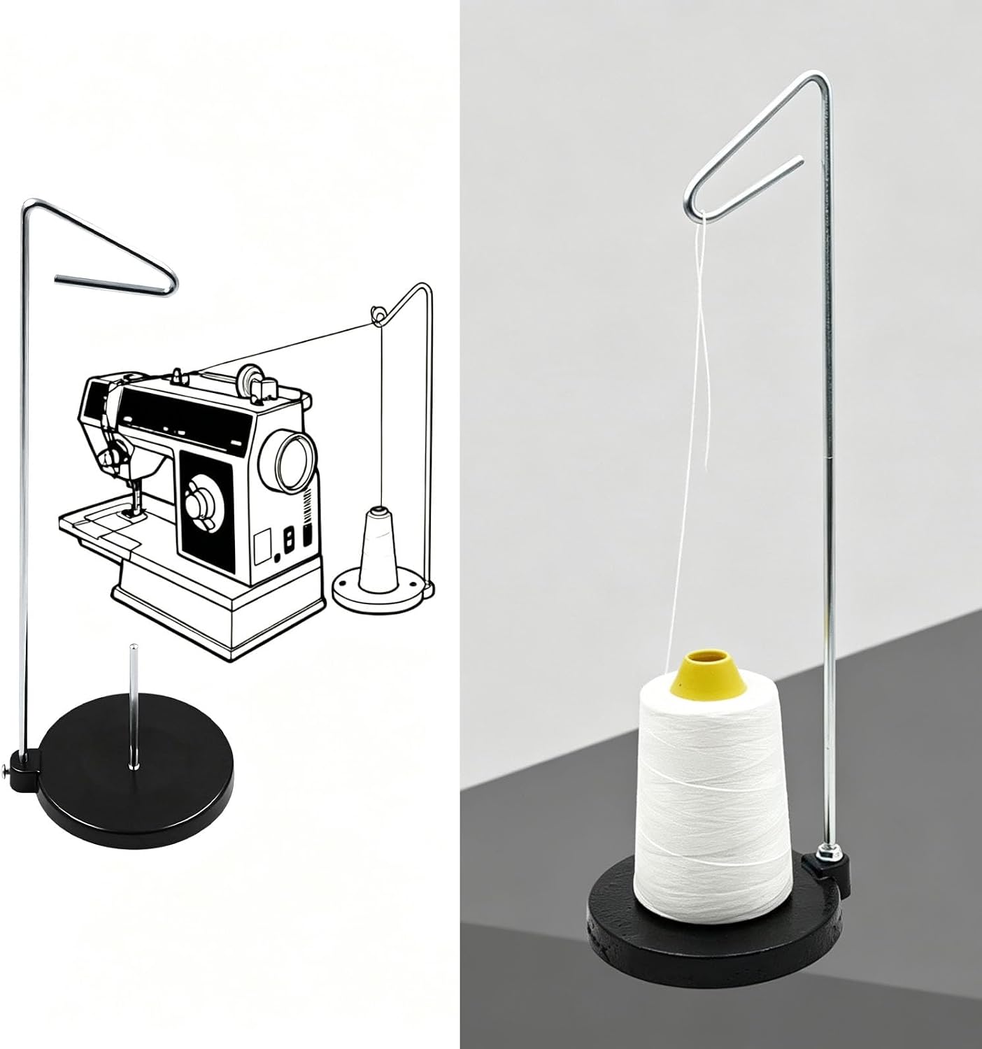 Adjustable Single Thread Spool Holder for Sewing Machine