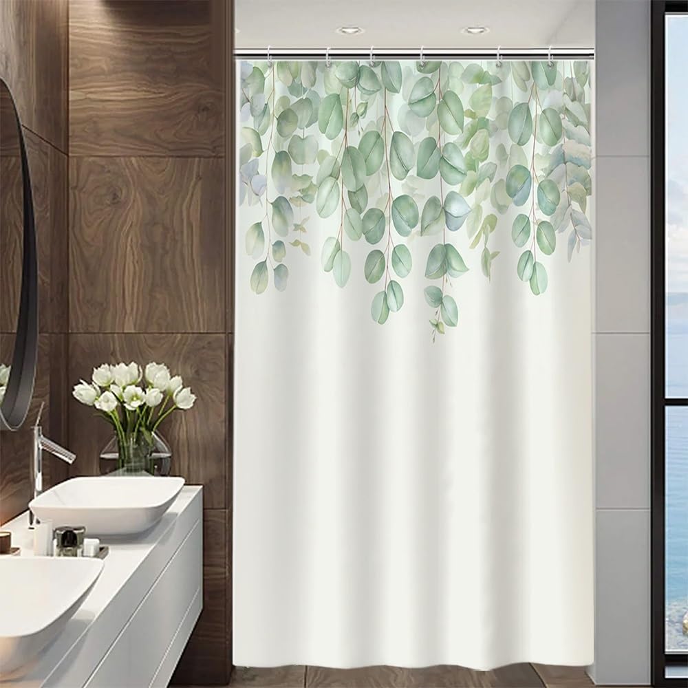 Uiiooazy Green Eucalyptus Shower Curtain - Image 2