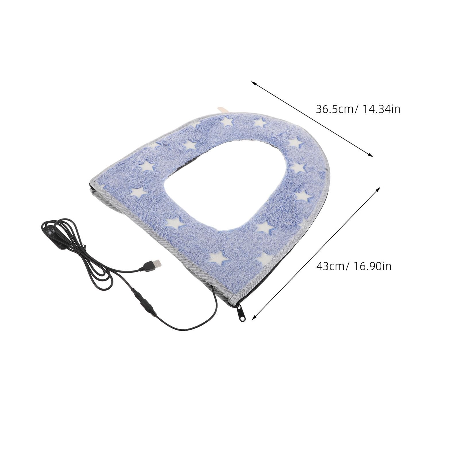 VANZACK Funda Asiento Calefactable USB para Inodoro Cojín Calefactor Inteligente Temperatura para Invierno Lavable