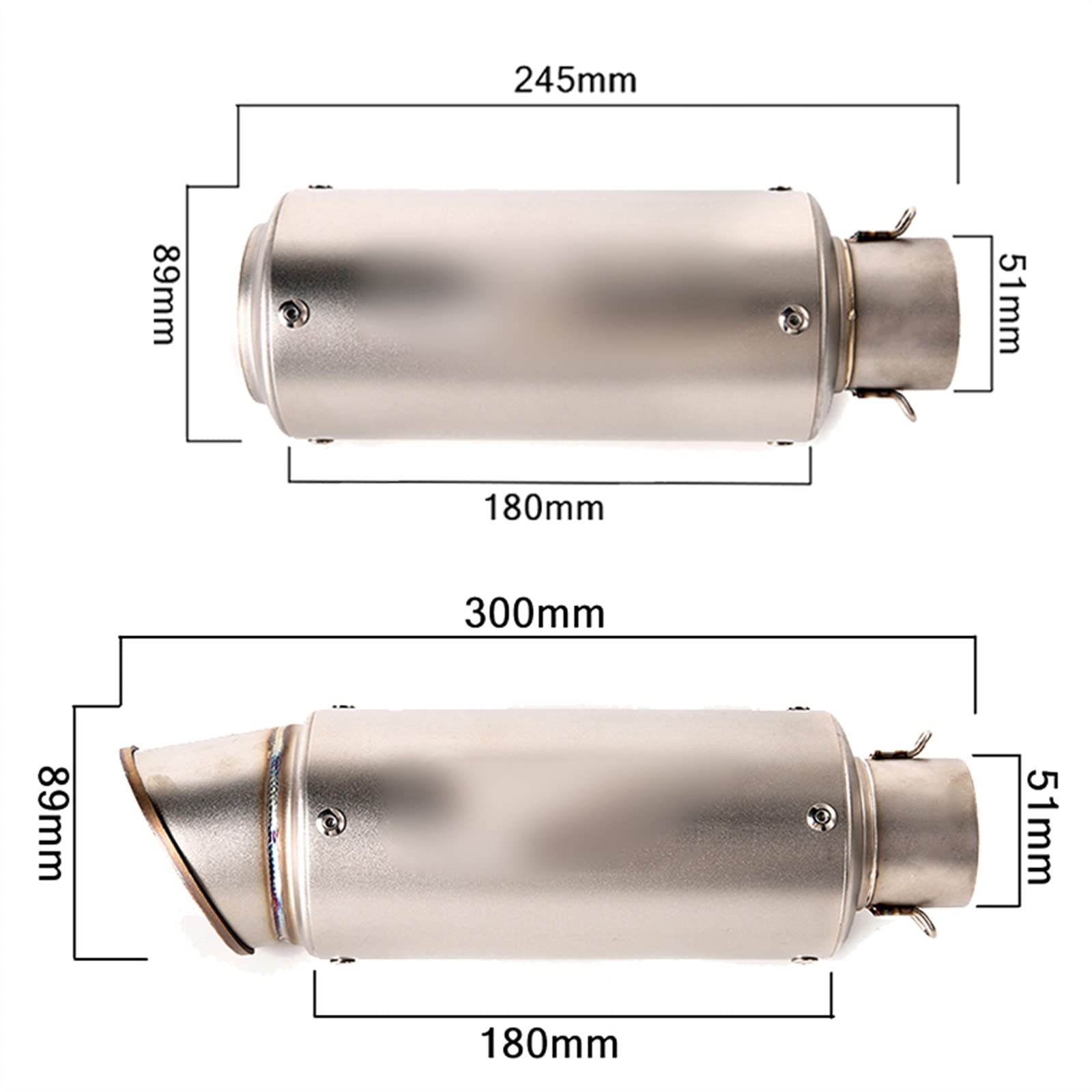 Scarico Moto Tubo Di Collegamento Centrale Slip On 51mm Silenziatore In Acciaio Inossidabile Con DB Killer Per Suzuki Bandit 600 GSF 600 1995-2006 (Color : A)