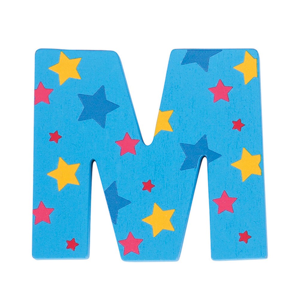 Bigjigs Toys Star Letter M (Blue)