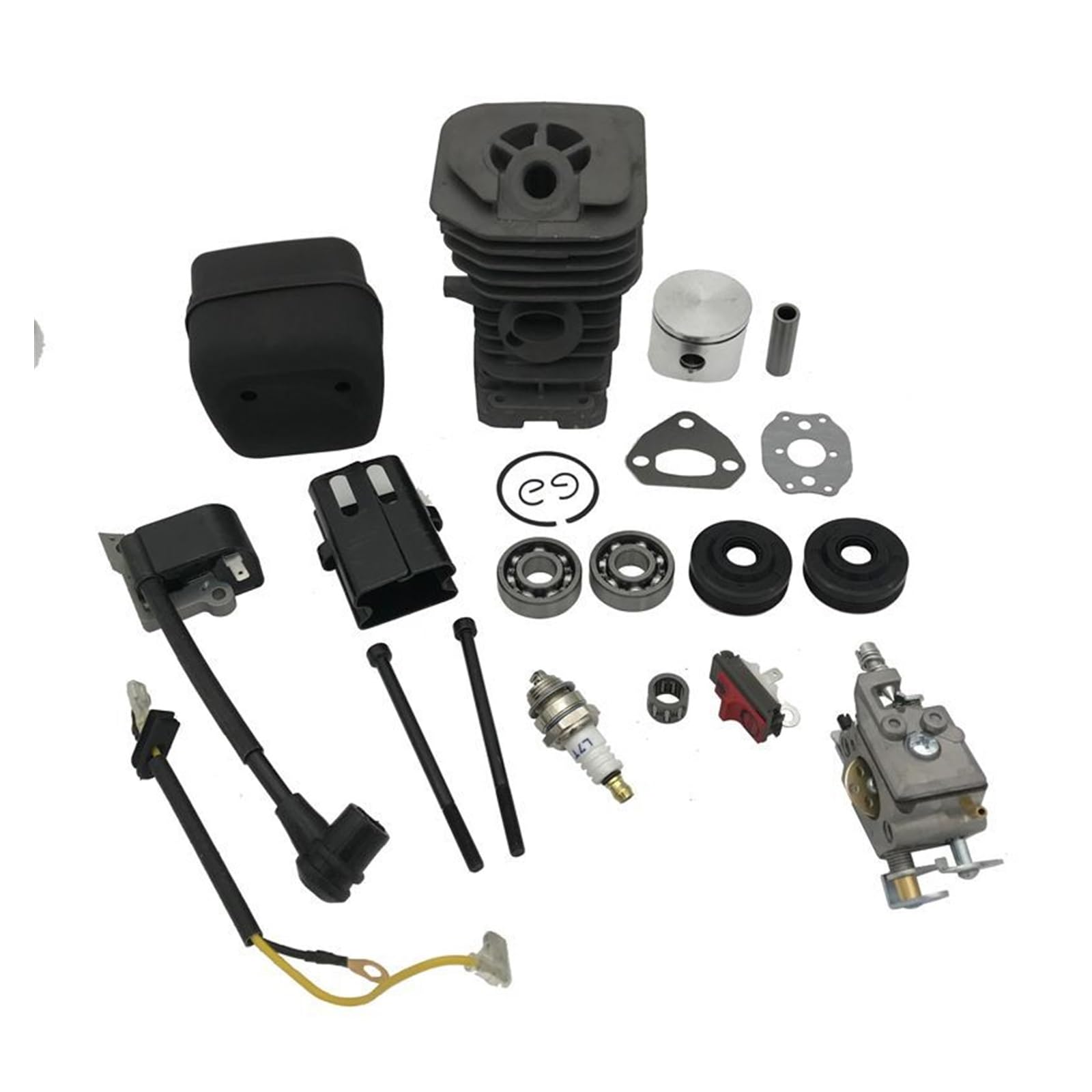 Cojinete de piñón de tambor de embrague de pistón de cilindro de 40mm for HUSQVARNA 142 137 141 136 piezas de reconstrucción de extremo superior de motosierra de gasolina
