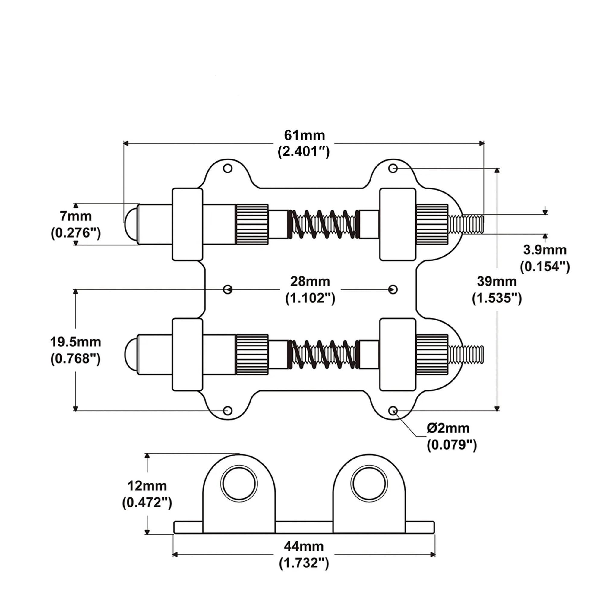 Puentes Y Estabilizadores De Trémolo Para Guitarra Eléctrica Accesorios Profesionales Coloridos Para Instrumentos | Puente de guitarra(Dual Red)