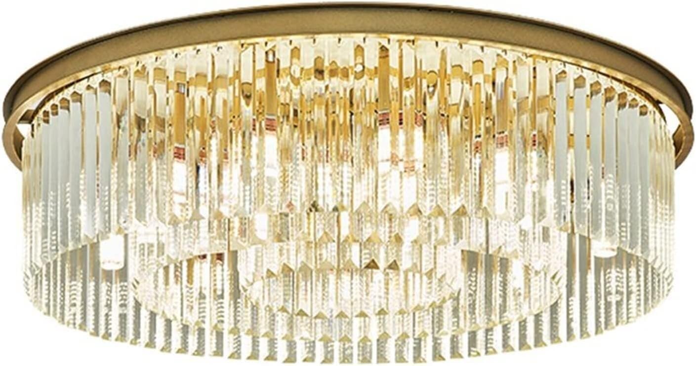 HYJAUSXB Modern LED Crystal Ceiling Chandelier Light for Bedroom and Dining Room 3 Circle Chandeliers with Technology