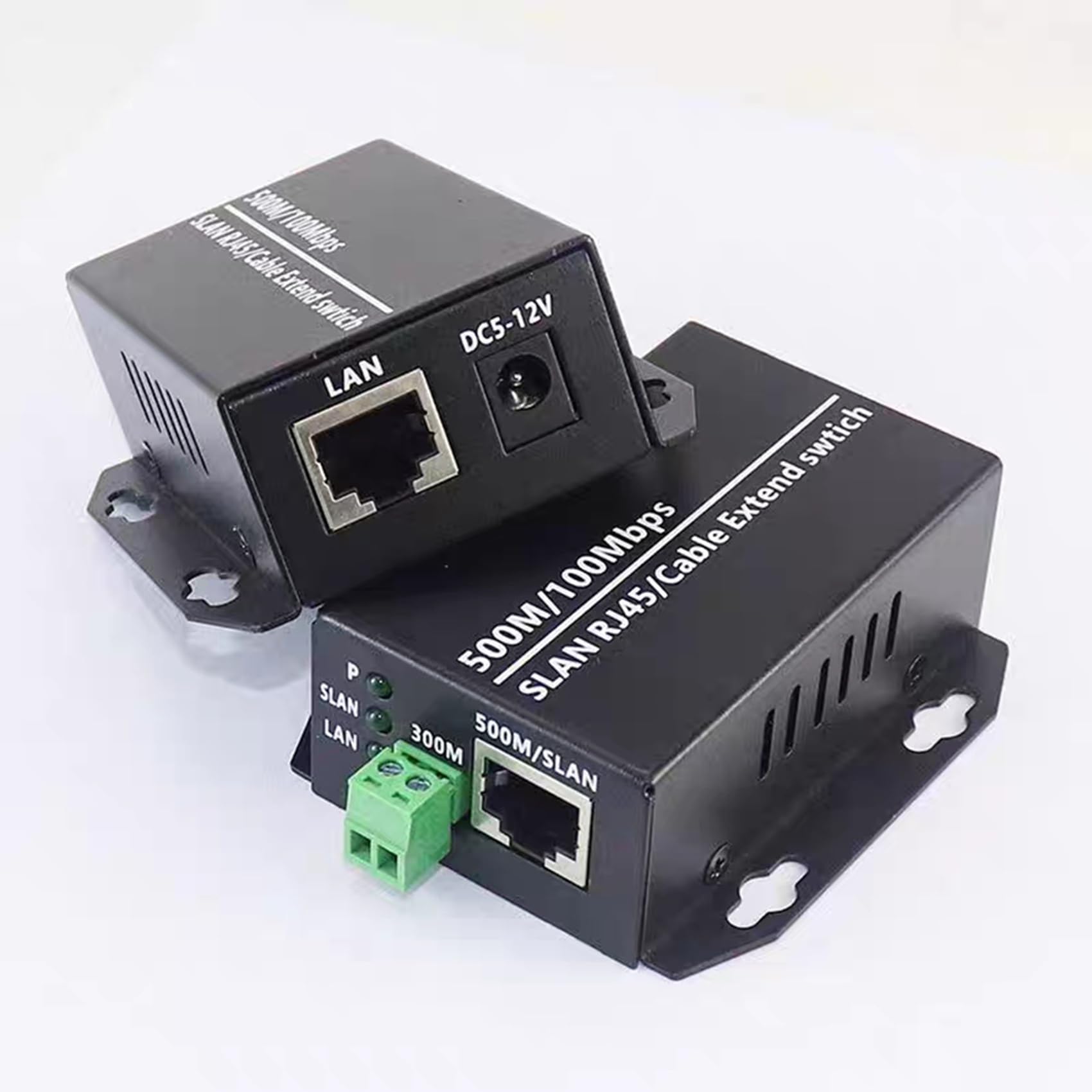 2X Convertisseur Ethernet sur Paire Torsadée - Extendeur Ethernet sur Ligne Téléphonique Torsadée, Amplificateur de Réseau LAN RJ45