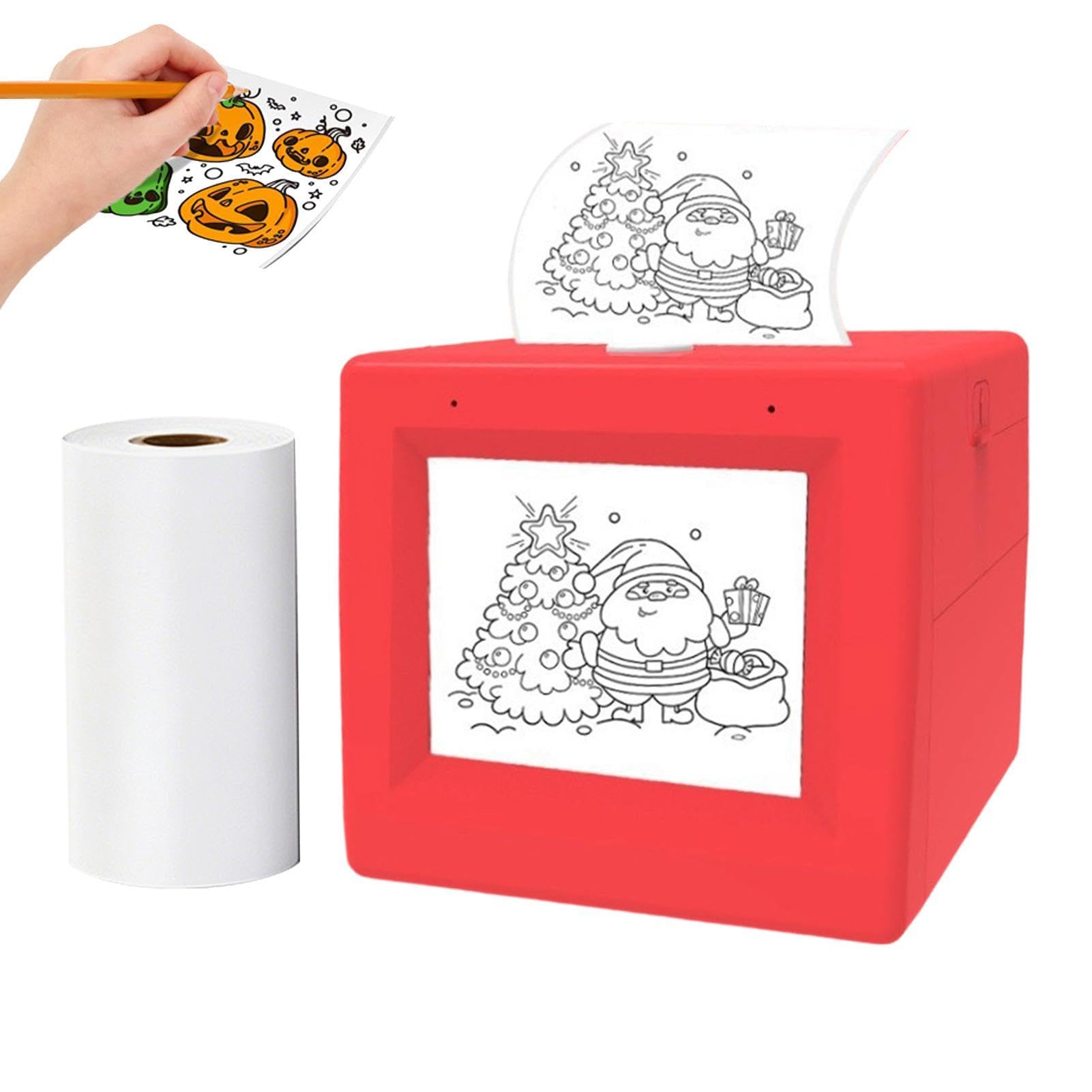 Stampante per Sticker Box Macchina Intelligente Portatile Senza Inchiostro | Mini Stampante per Adesivi Portatile Senza Inchiostro per Bambini e Bambine Famiglia e Casa Apprendimento In