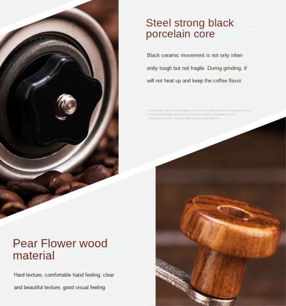 Molinillo de Café Molino de Café Molinillo De Café Manual, Molinillo De Café Portátil Con Manivela, Mini Molinillo Negro, Molinillo De Café Individual Molinillo Cafe Molinillos de Café ( Color : A , S