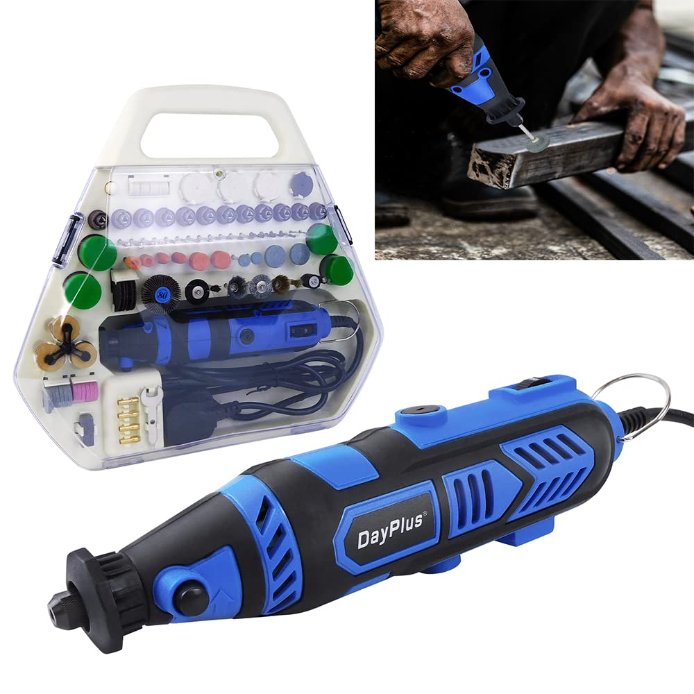Juego de herramientas de grabado (252 unidades, 135 W, multifunción, herramienta rotativa para joyas, cristal, madera, metal, con 6 niveles, regulable, 10000-32000 rpm, con estuche de almacenamiento