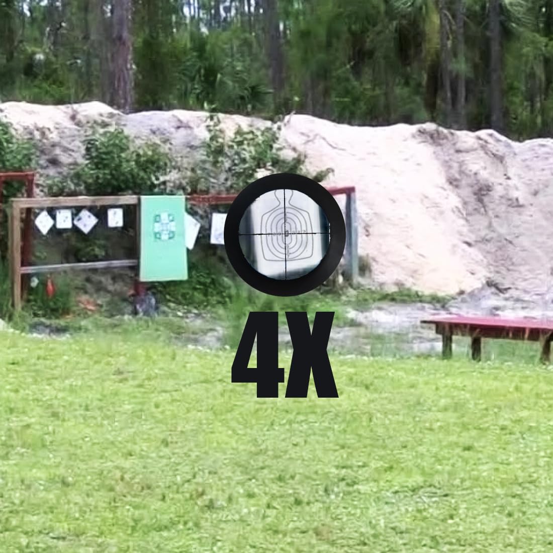 Mira telescópica TRIMAX 4X20 para rifles y escopetas de aire comprimido con montura 11mm