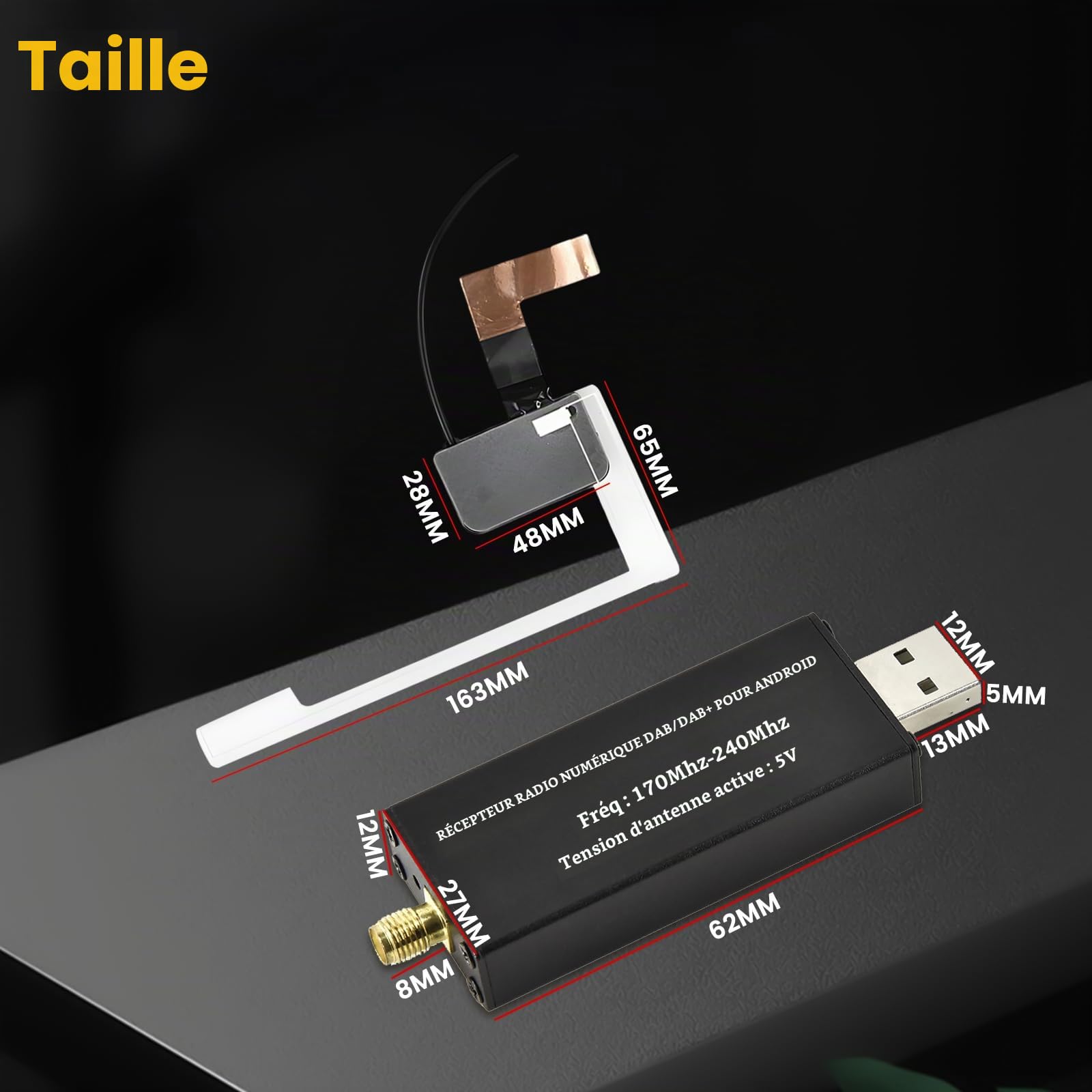 Inefala Récepteur Dab+ Box Antenne Radio Numérique