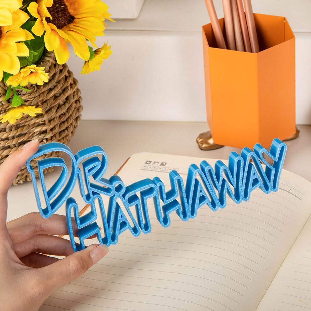 Customized Name Titles Desk Name Plate for Teacher 3D Printed Personalized Door Sign Engraved Plaque for Office Identity Name Plates for Doors or Desks Gift for Teacher Co-Worker,Boss
