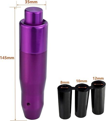 Vista 20 de Lunsom Pomo de palanca de cambios automático de metal para automóvil con botón pulsador de aleación de aluminio, manija de palanca de cambios larga