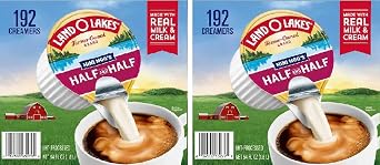 Mini Moos Half and Half Creamer Singles, 192 Count Box, 2 Cases Packaged by Brewd Coffee Supplies
