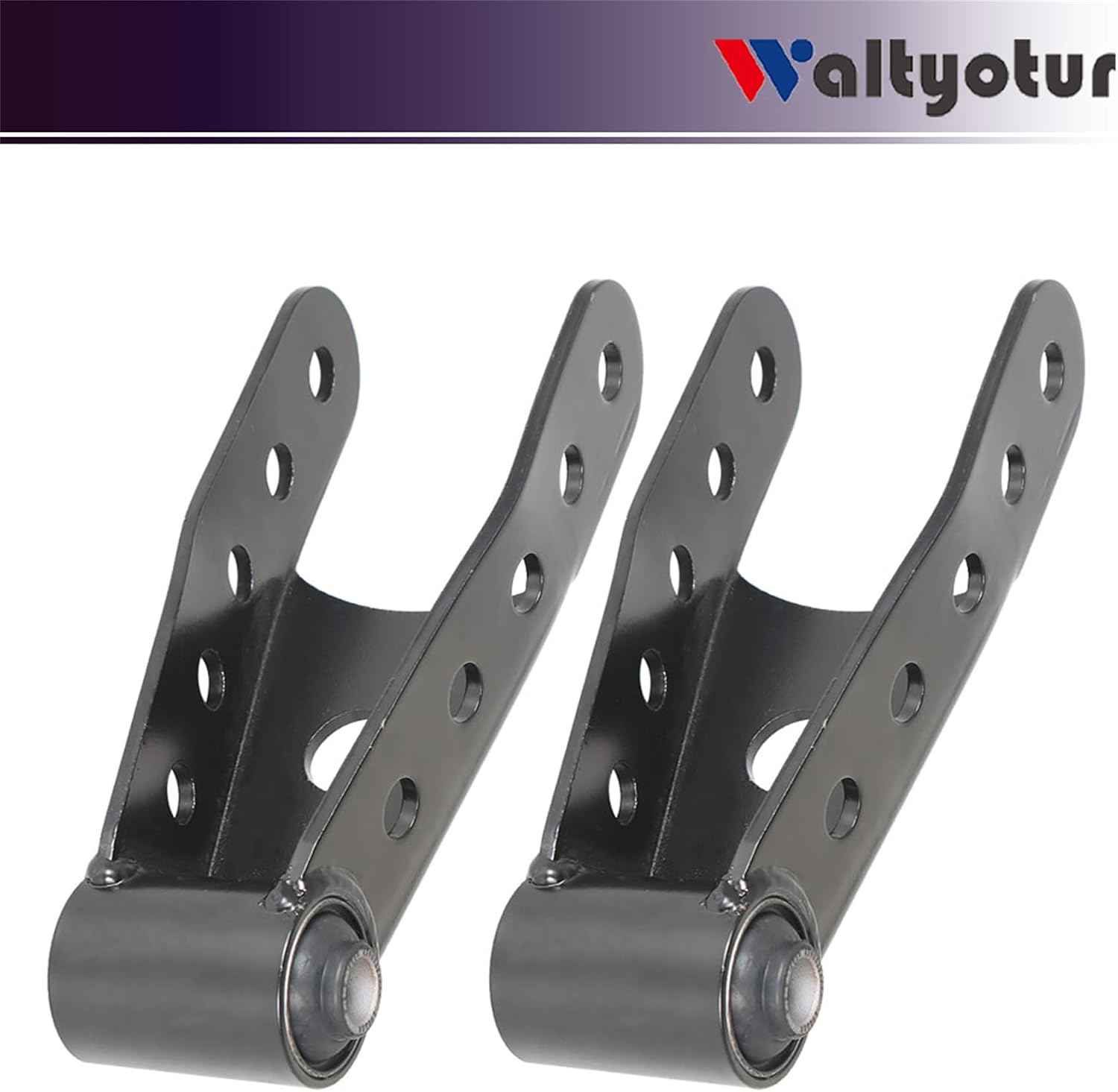 2PCS Black 6400 Lowering Shackle Rear Kit Replacement for Chevy