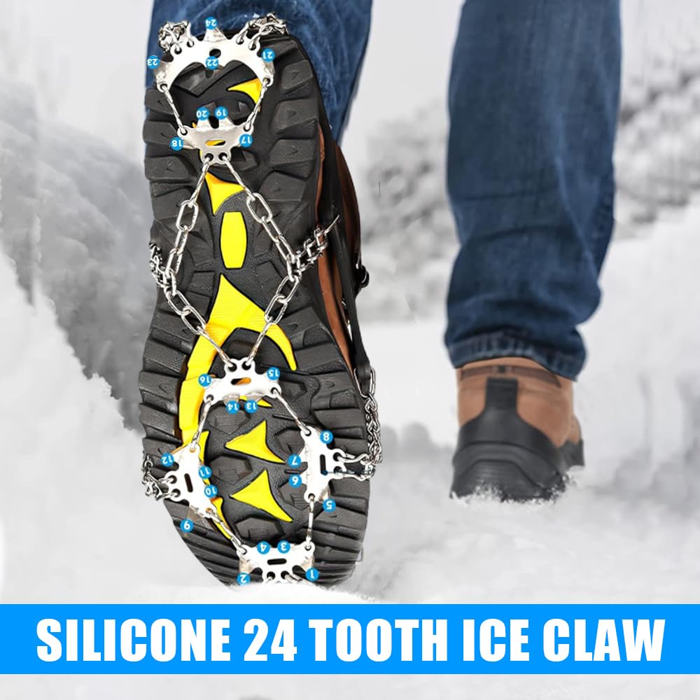 Ramponi Da Ghiaccio JATEKA 24 Denti | Acciaio Inox E TPE | Antiscivolo Per Neve E Ghiaccio - Foto 2