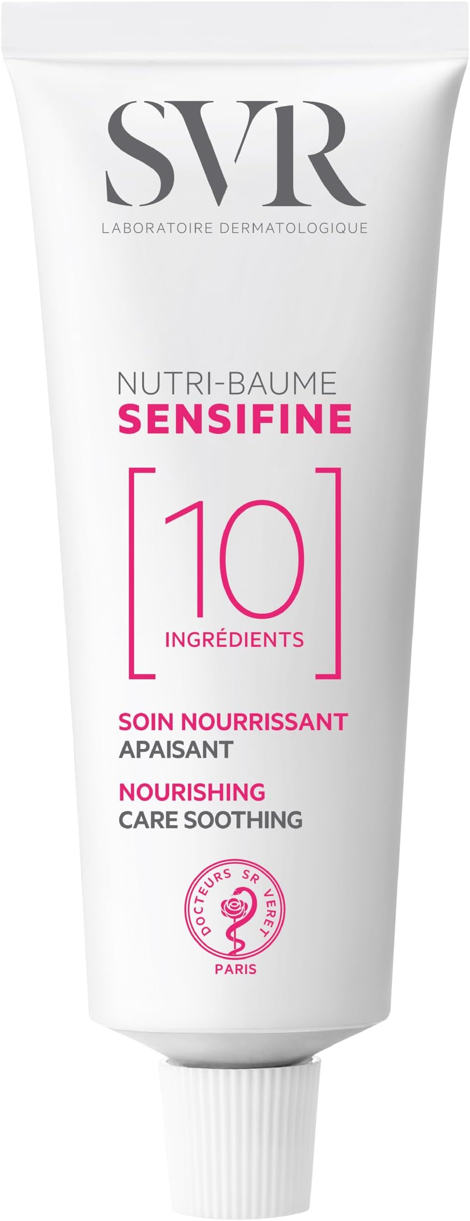 Svr Sensifine Nutri-Baume Nourishing Rich Face Balm For Hypersensitive, Reactive, Dry Skin - Squalane And Shea Butter 24Hr Soothing Moisturriser, 10-Ingredient Minimalist Formula, 40Ml
