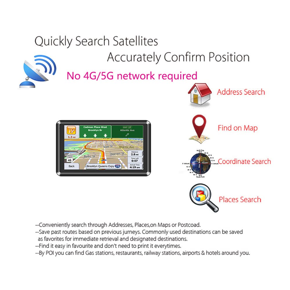 NEWFUN GPS Camiones Profesional,7 Pulgadas GPS Coche,Navegador GPS Coche,GPS Camiones Profesional,2024 Actualizaciones de Mapas de Europa para Toda la Vida,para Camiones y Coches
