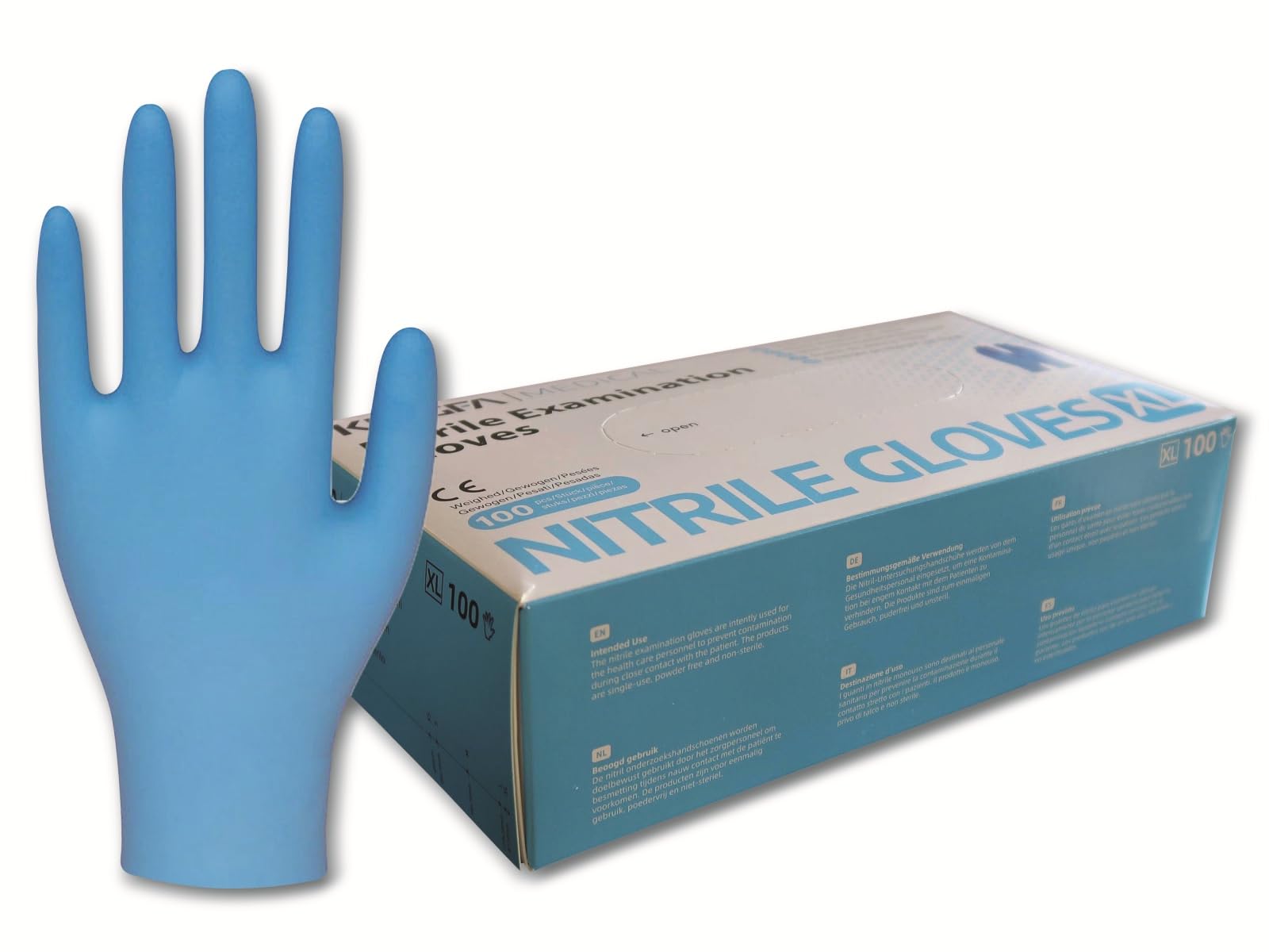 Kingfa Medical Nitrilhandschuhe M – 100 Stück, latex- und silikonfrei