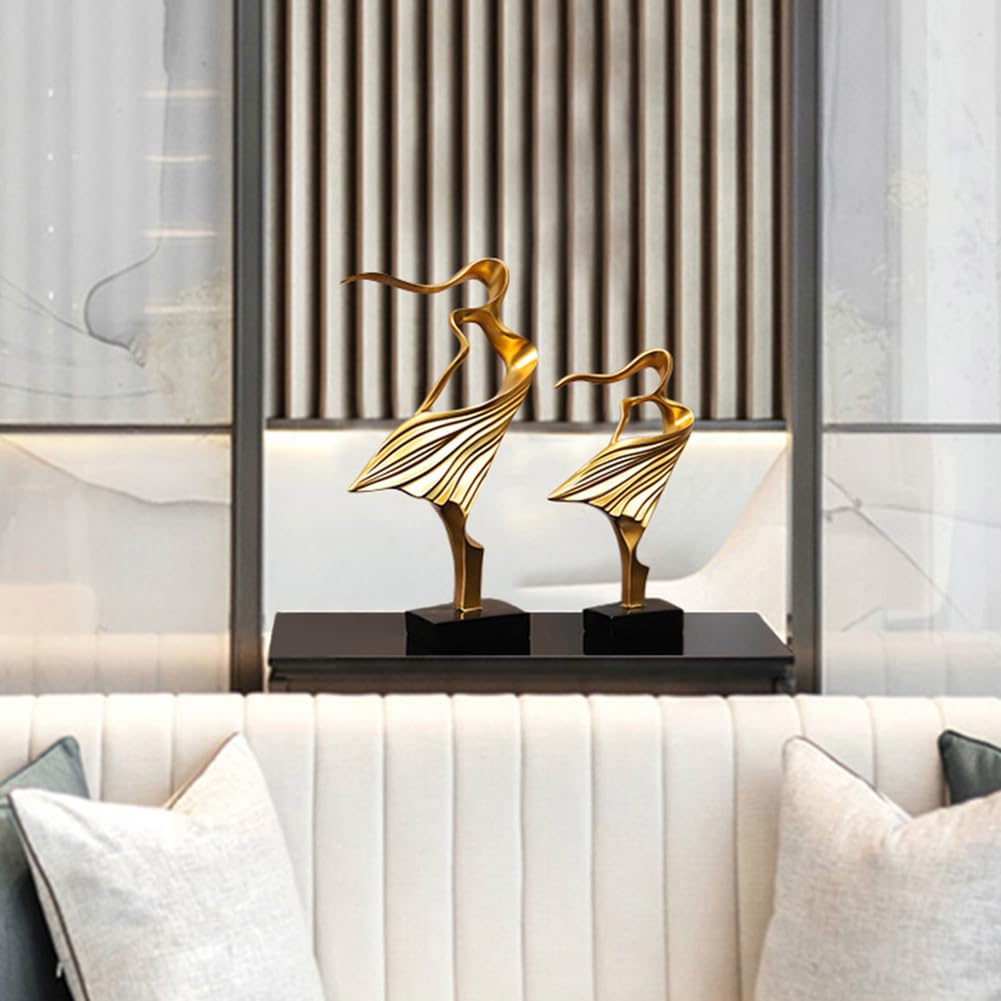 Abstrakte Skulptur Deko Moderne Kunst Deko Statue Dekoartikel Für Wohnung, Schlafzimmer, Bücherregal, Büro Statuen Und Skulpturen Harz,Gold,Set
