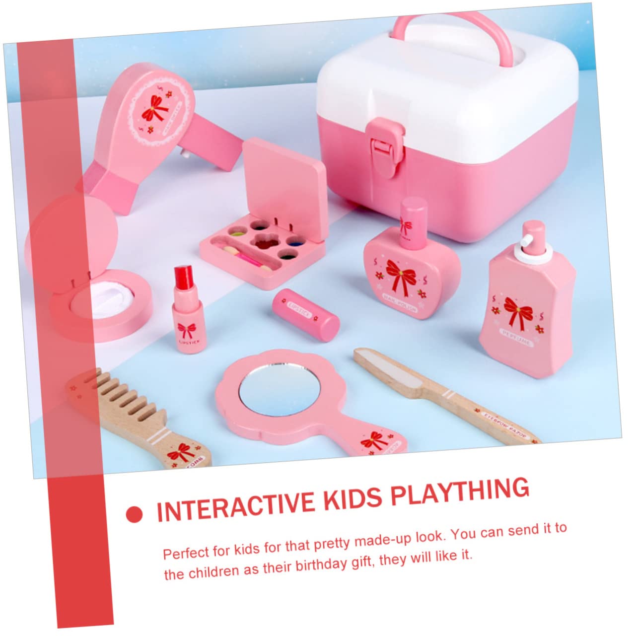 Supvox Kosmetikspielzeug Für Junge Mädchen Interessantes Schminkset Interaktives Kinderspielzeug Robustes Material Kleines Format Tragbar Für Mädchen