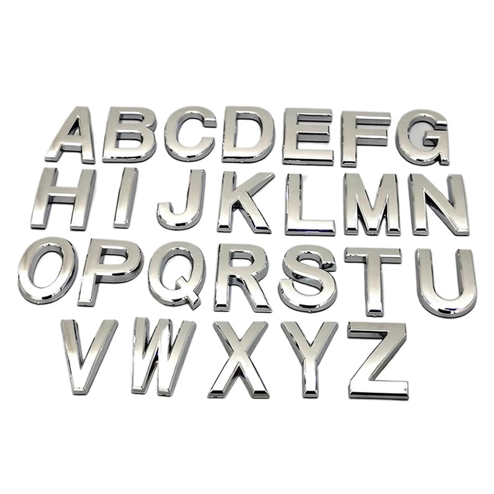 Juego De Pegatinas Con Números Casa AZ, 5cm/7cm, Placa Plateada, Dirección Puerta Del Hotel, Dígitos, Adhesiva, Señal Plástico ABS, 1(5CM)