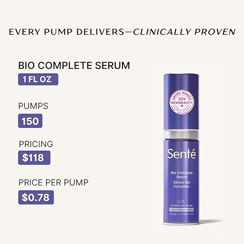 Miniatura 4 de Senté Bio Complete Serum  Suero retinoide para pieles sensibles  Suave, nutritivo e hidratante  Combate la piel opaca y envejecida  1.0 onzas