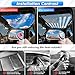 Jimen for JL JT Sunshade, Front Mesh Bikini Top Compatible with 2018-2025 Jeep Wrangler JL JLU Gladiator JT 2 Door & 4 Door (American Flag)