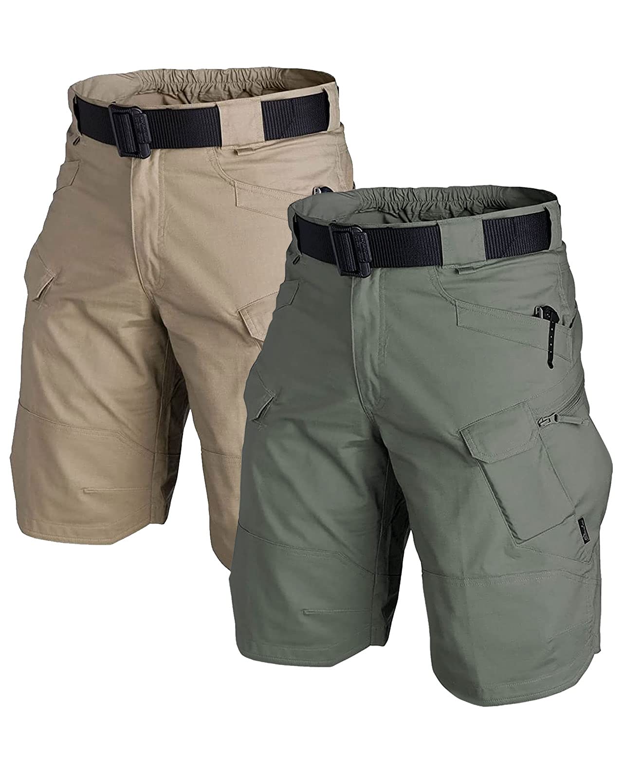 AUTIWITUA Waterproof Tactical Men's Shorts, Outdoor, Lightweight, Quick Dry, Breathable, Hiking, Fishing, Cargo Shorts, L