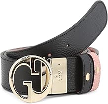 Gucci Womens Pink Leather GG Microguccissima Buckle Belt
