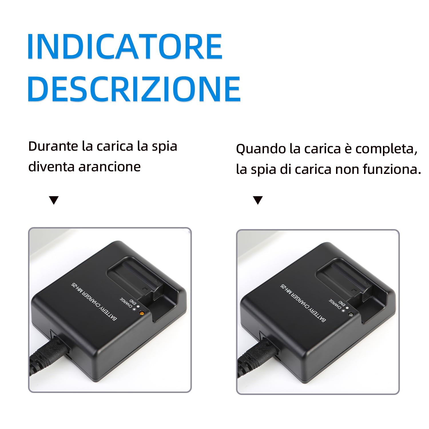 KWTOUL Caricabatteria MH-25/25a per EN-EL15/EL15a/15b Batteria Compatibile con Nikon D500 D600 D610 D750 D780 D800 D800E D810 D810A D850 D7000 D7100 D7200 D7500 Coolpix Z5 Z6 Z6 1 II Z1 V1II V