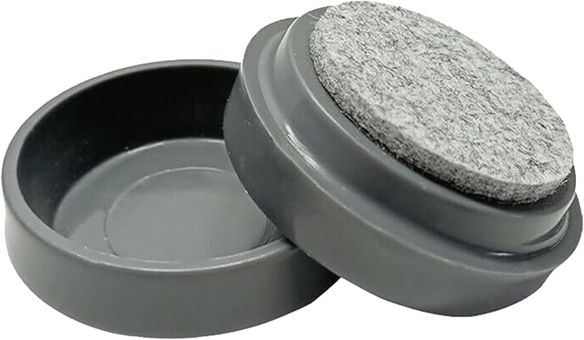 SUL Castor Caster Cup With Felt Pad Non Slip Floor Protector Glide For Chair Leg, Sofa Protect Wood Laminate Floor Tile Lino Floor From Scratch Dimension 66mm -8Pk  Grey